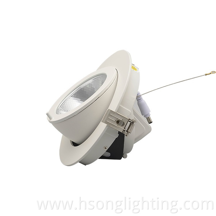 New Design Fixture Round Trunk Light Rotatable Recessed Downlight